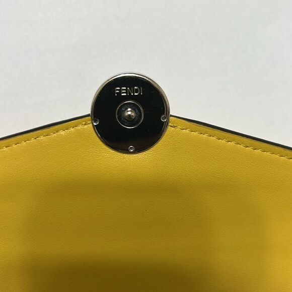 Authentic Fendi Leather Yellow & Brown FF Continental Long Wallet. - Picture 15 of 17